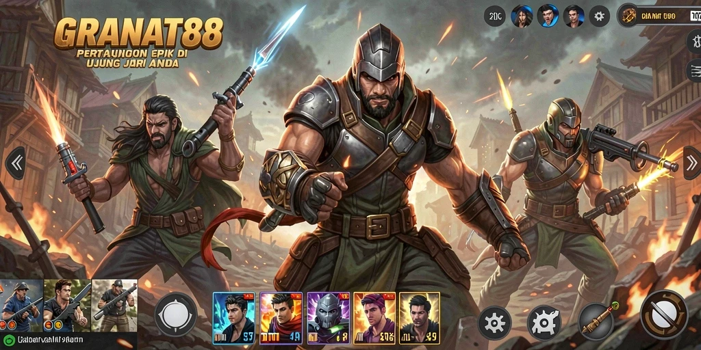 Tangkapan layar gameplay dari pertarungan mendebarkan di GRANAT88.
