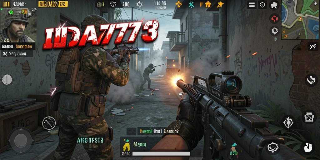 Tangkapan layar gameplay IDA777 menampilkan aksi FPS yang seru.