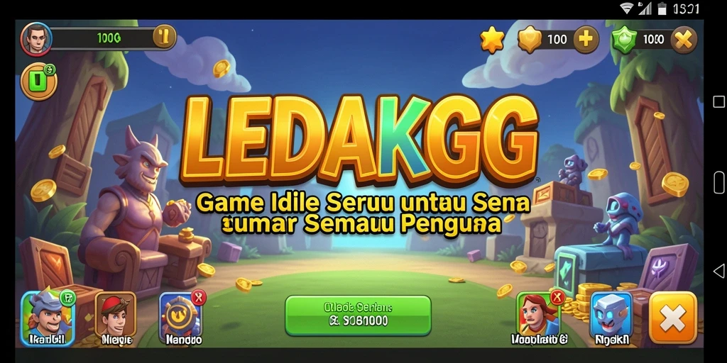 Tampilan gameplay LEDAKGG yang menarik dan menghibur.