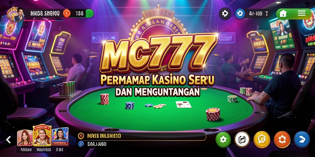 Tampilan mendebarkan dari gameplay Kasino di MC777.