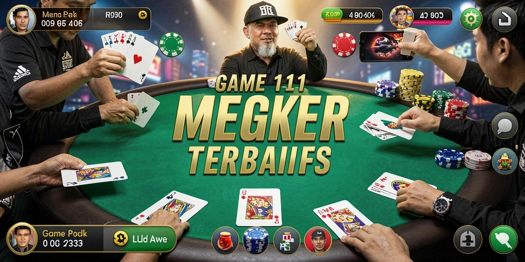 Tampilan menarik dari gameplay Poker di MEGA111.