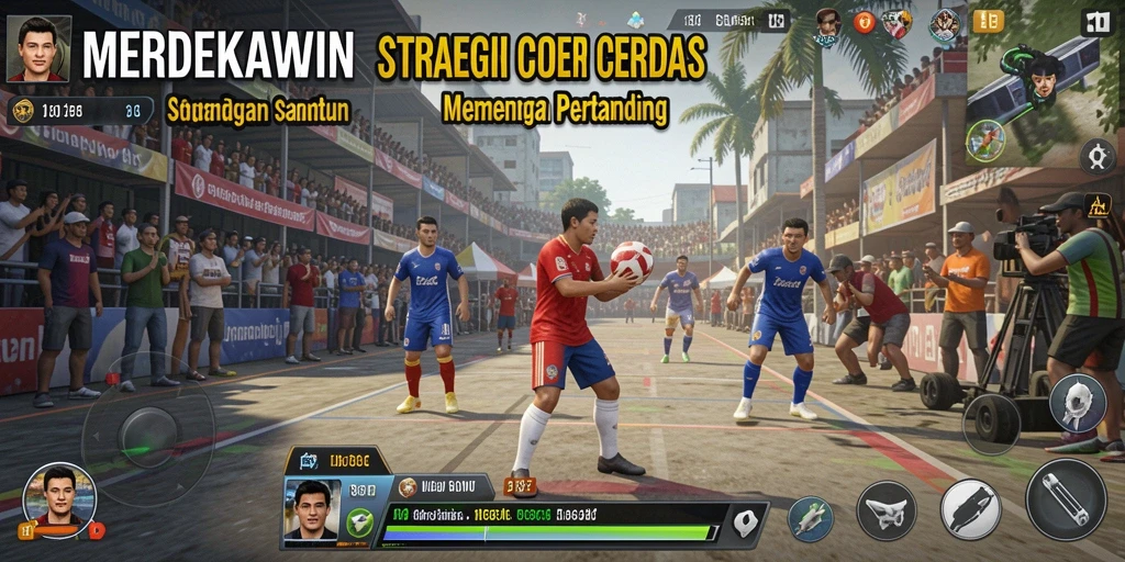 Tampilan gameplay MERDEKAWIN yang mendebarkan dan penuh strategi.