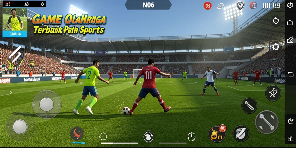 Screenshot N06 menampilkan aksi seru dalam pertandingan olahraga.