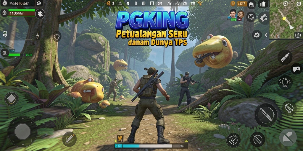 Screenshot PGKING menampilkan aksi mendebarkan dalam gameplay TPS.