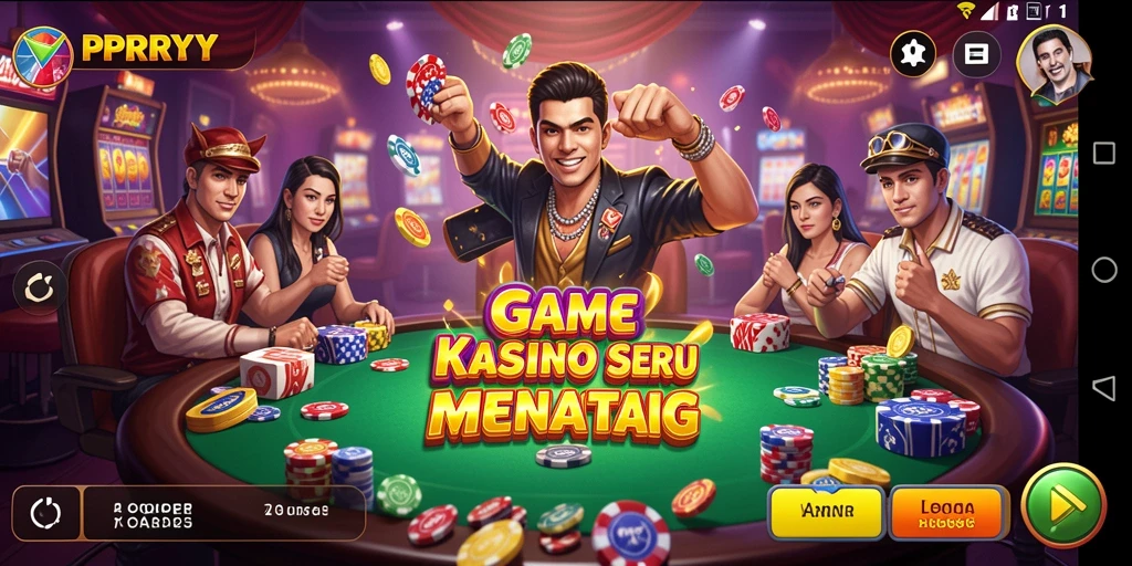 Screenshot PPRRYY menunjukkan gameplay menarik dalam suasana kasino.