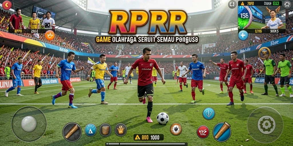Tampilan gameplay yang menegangkan di RPRR saat pertandingan olahraga.
