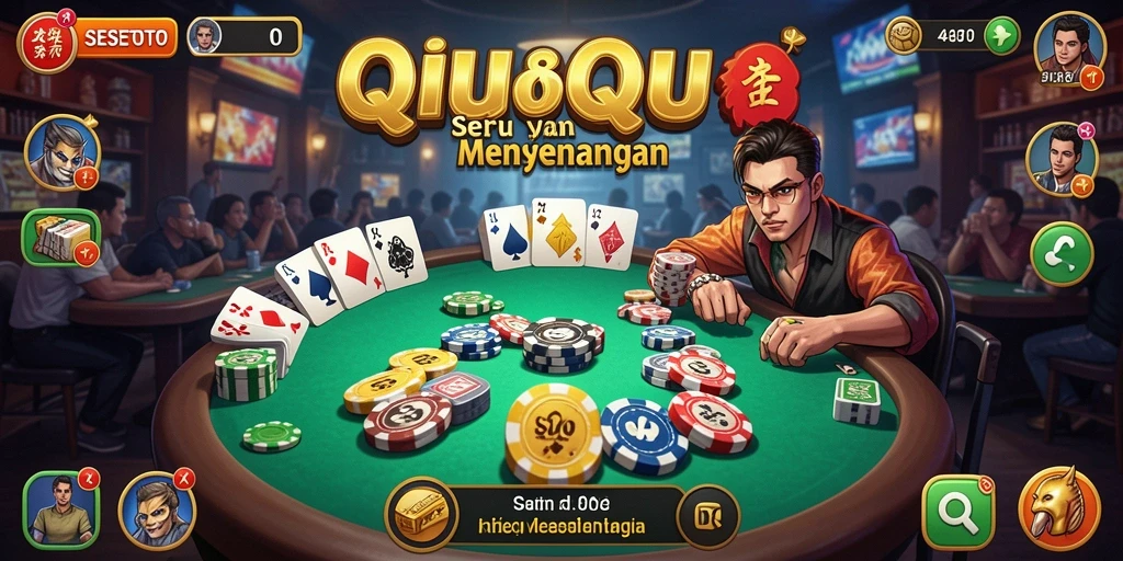 Tampilan menarik dari gameplay SESETOTO saat bermain QiuQiu.